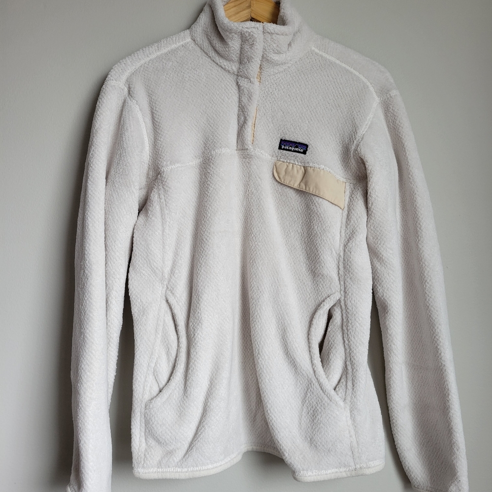 Patagonia Women's Re-Tool Snap-T Fleece Pullover in Raw Linen